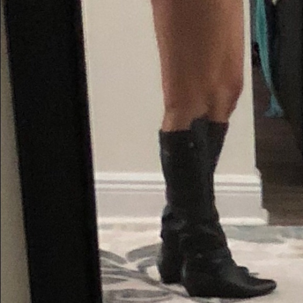 Aldo Tall leather wedge boots